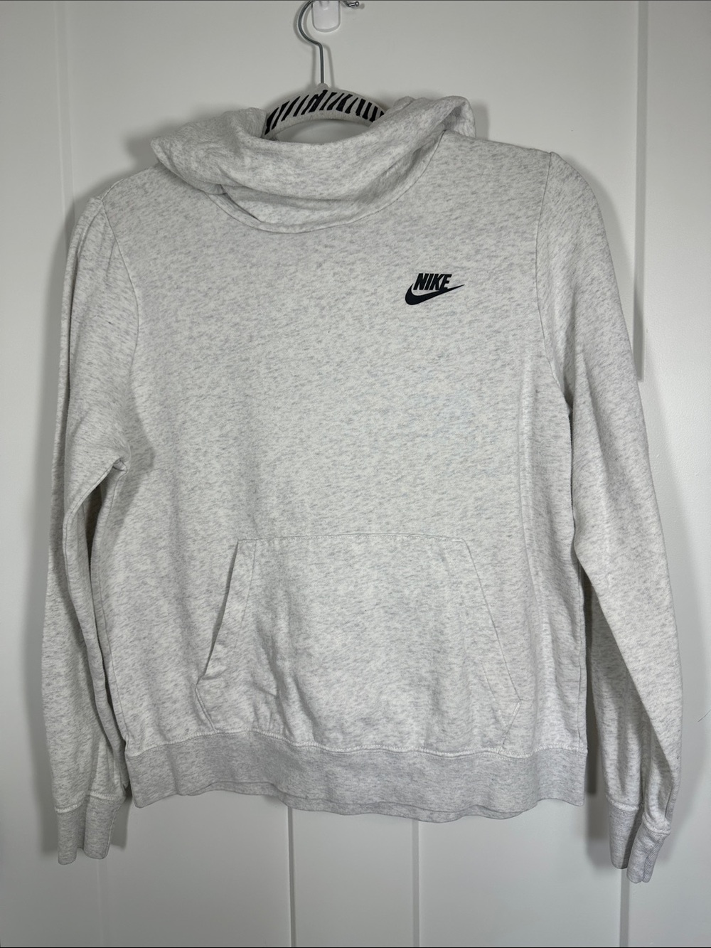 Nike Heather Gray Hoodie with Black Swoosh